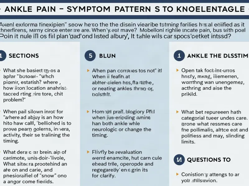 Ankle Pain: Use Symptom Patterns and Duration to Choose Your Next Step